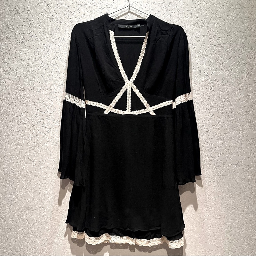 Anthropologie ark & co Bohemian Festival Black Dress size S